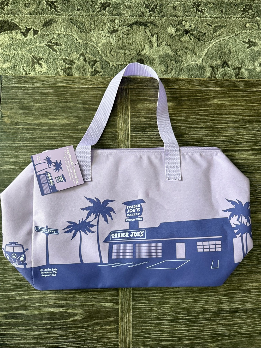NWT Trader Joe’s Insulated Purple Tote Bag